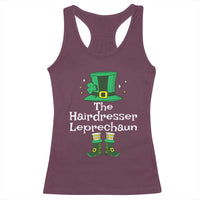 The Hairdresser Leprechaun Matching Group Racerback Tank Top Festive St Patricks Day Squad Hairdressers