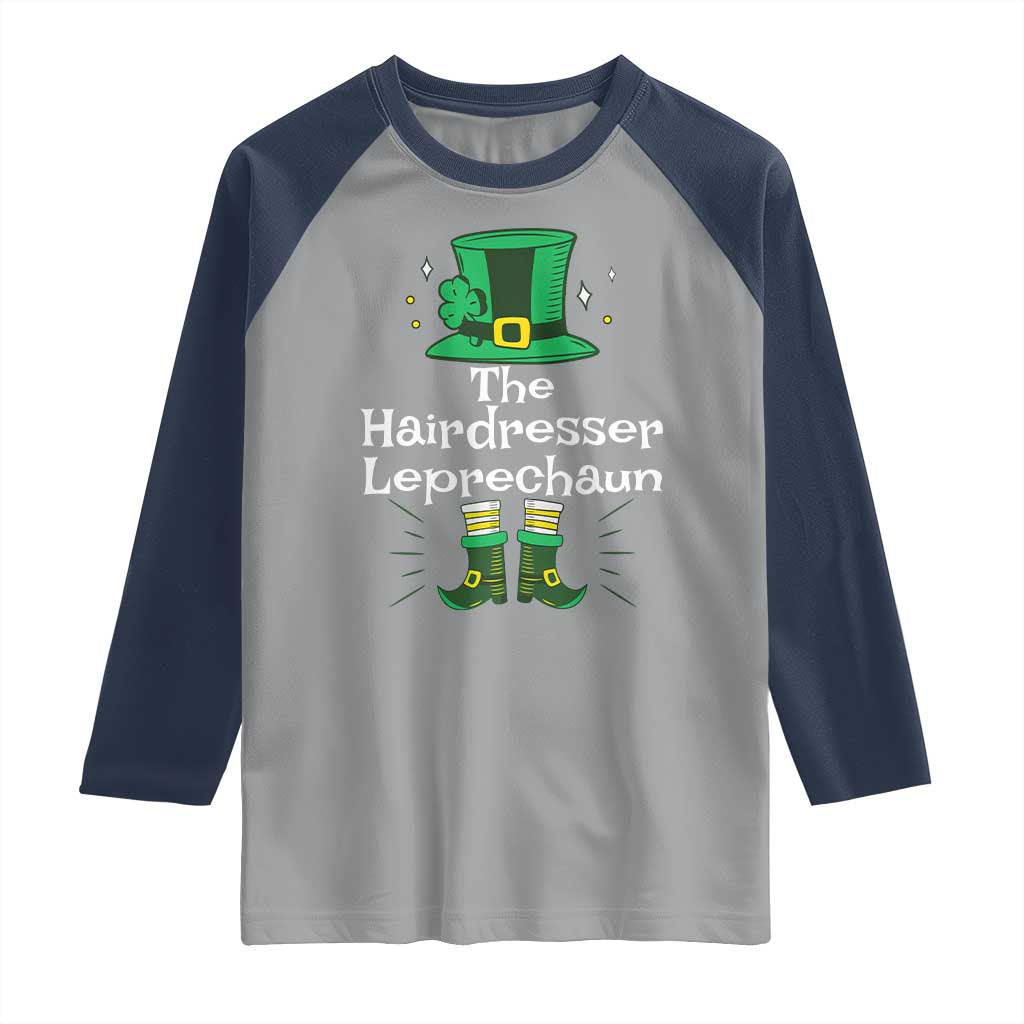 The Hairdresser Leprechaun Matching Group Raglan Shirt Festive St Patricks Day Squad Hairdressers