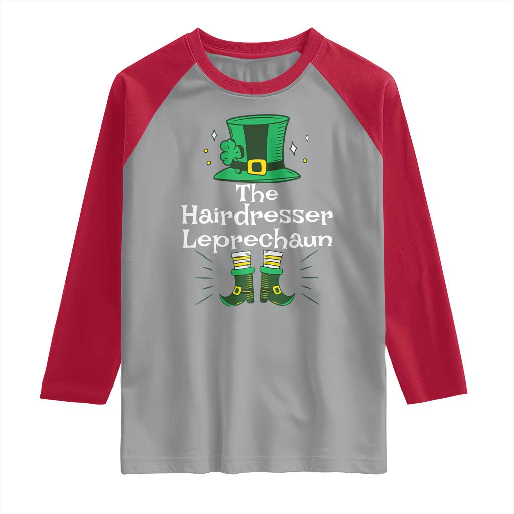 The Hairdresser Leprechaun Matching Group Raglan Shirt Festive St Patricks Day Squad Hairdressers