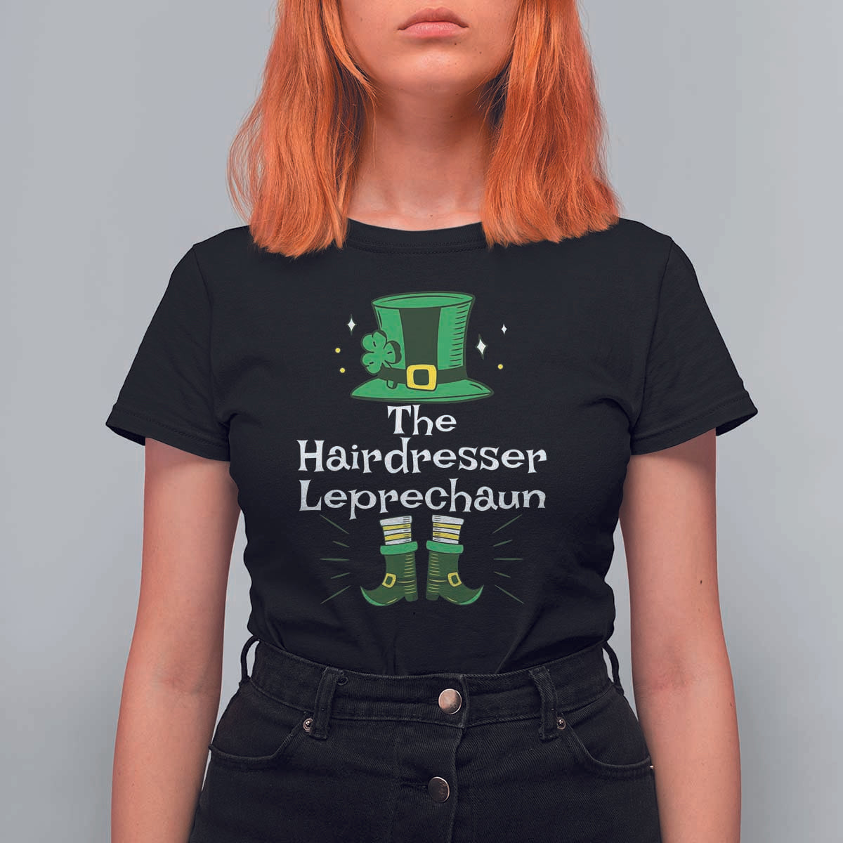 The Hairdresser Leprechaun Matching Group T Shirt For Women Festive St Patricks Day Squad Hairdressers