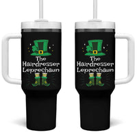 The Hairdresser Leprechaun Matching Group Tumbler With Handle Festive St Patricks Day Squad Hairdressers