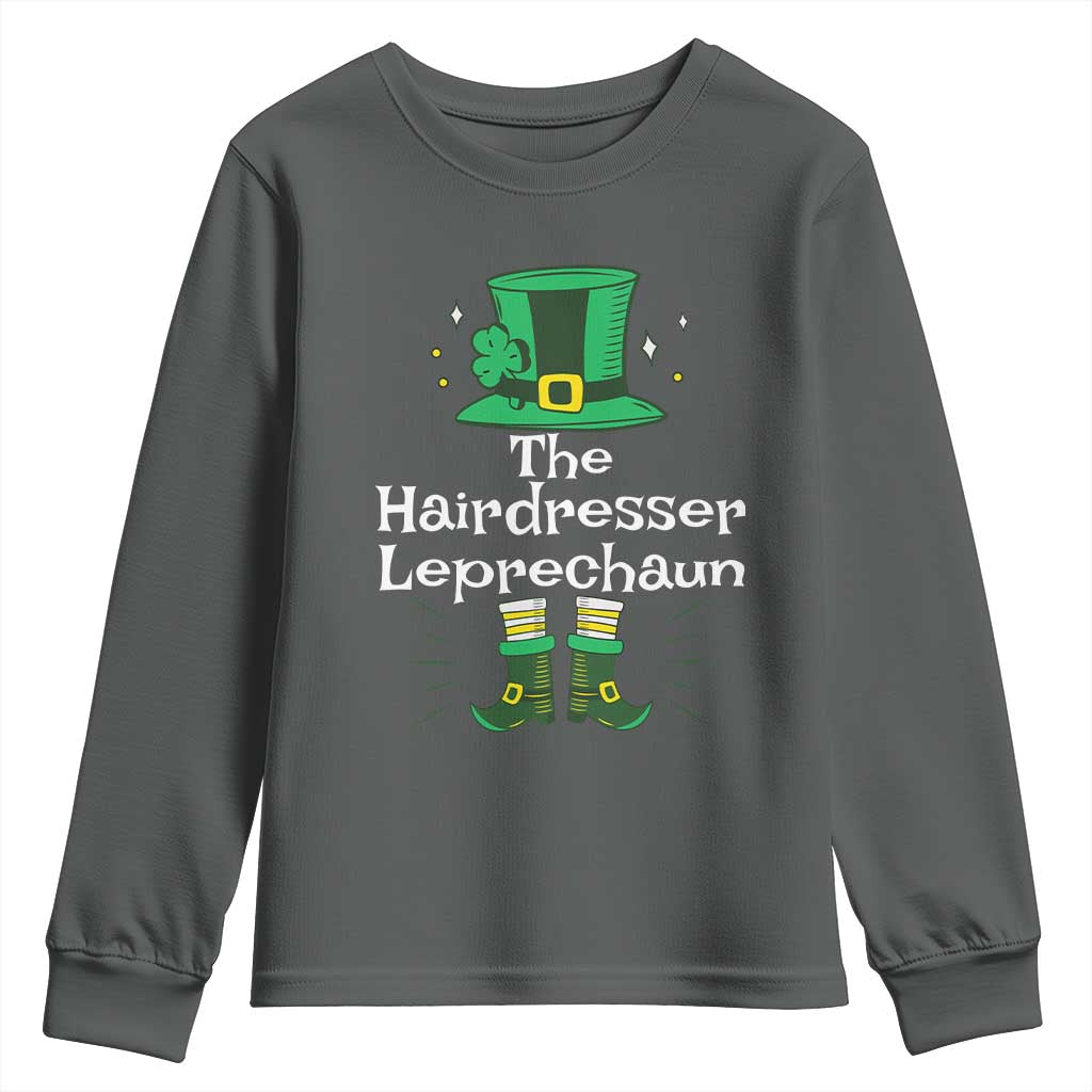 The Hairdresser Leprechaun Matching Group Youth Sweatshirt Festive St Patricks Day Squad Hairdressers