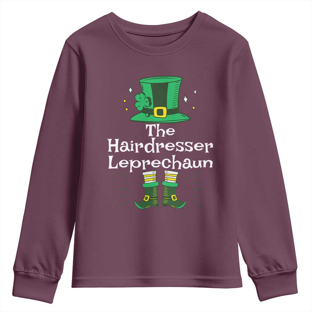 The Hairdresser Leprechaun Matching Group Youth Sweatshirt Festive St Patricks Day Squad Hairdressers