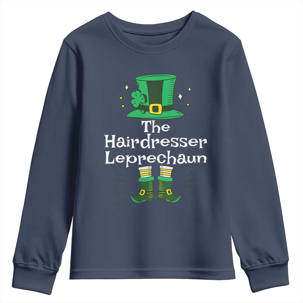 The Hairdresser Leprechaun Matching Group Youth Sweatshirt Festive St Patricks Day Squad Hairdressers