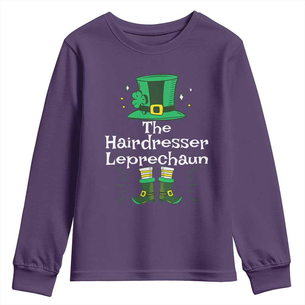 The Hairdresser Leprechaun Matching Group Youth Sweatshirt Festive St Patricks Day Squad Hairdressers