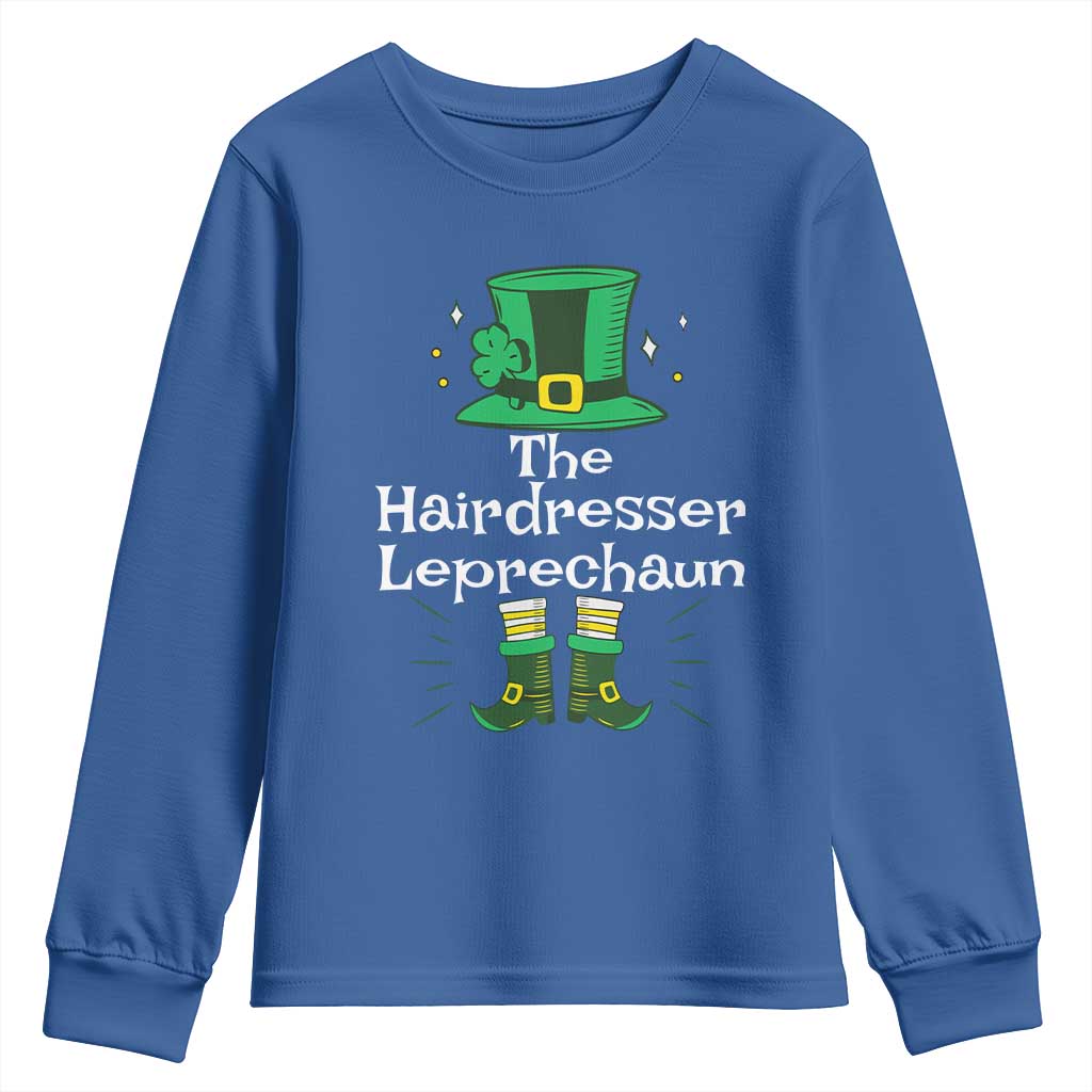 The Hairdresser Leprechaun Matching Group Youth Sweatshirt Festive St Patricks Day Squad Hairdressers