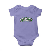 St Patricks Day Lucky Shamrock Baby Onesie Vintage Minimalist