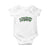 St Patricks Day Lucky Shamrock Baby Onesie Vintage Minimalist