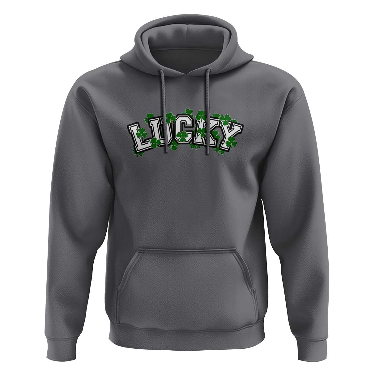 St Patricks Day Lucky Shamrock Hoodie Vintage Minimalist