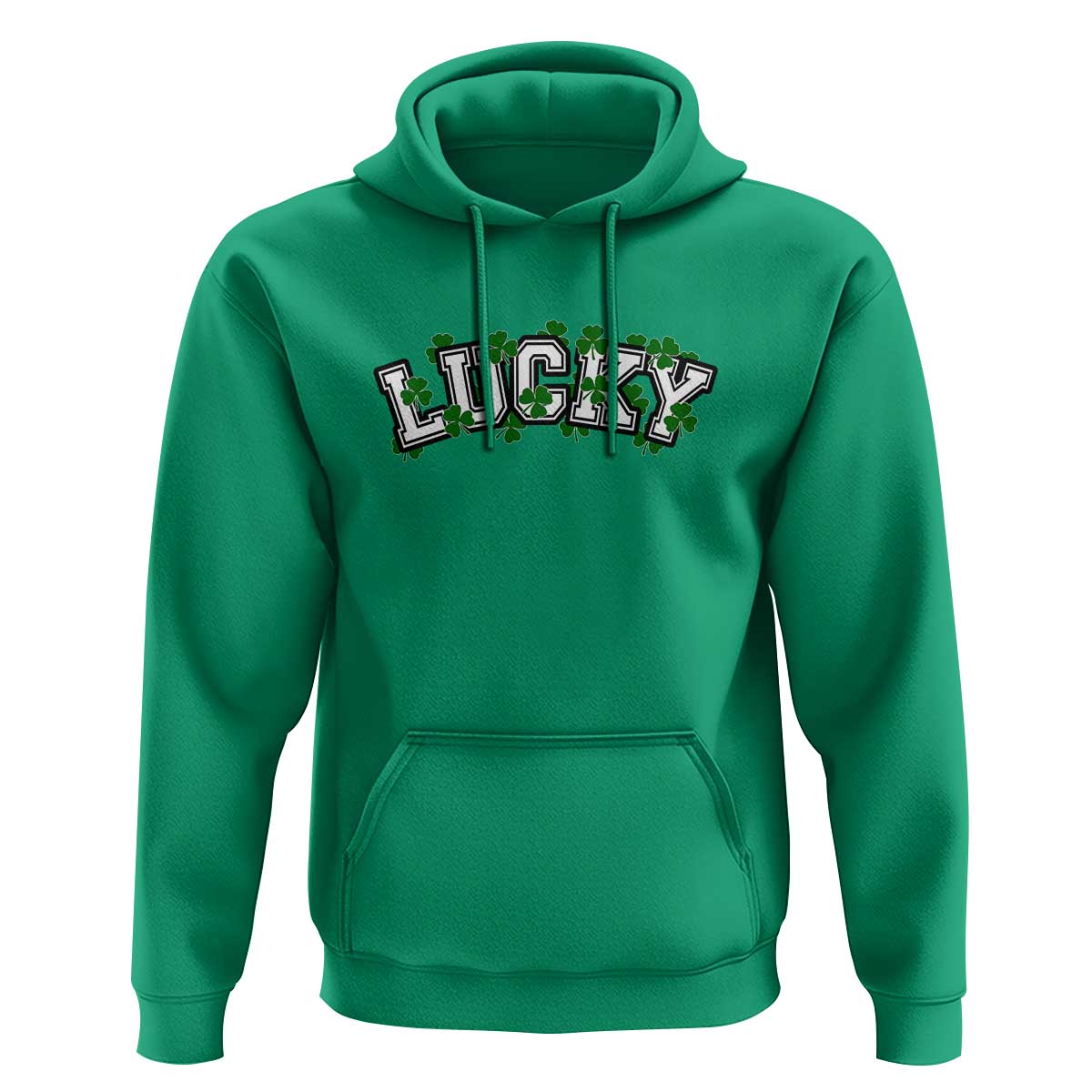 St Patricks Day Lucky Shamrock Hoodie Vintage Minimalist