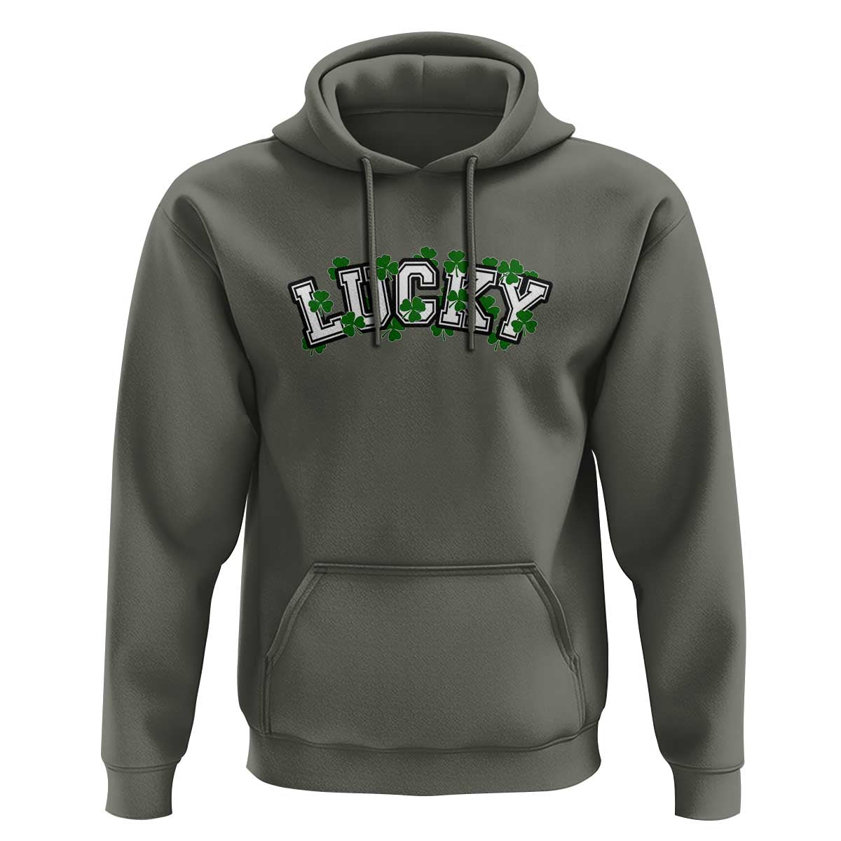 St Patricks Day Lucky Shamrock Hoodie Vintage Minimalist