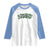 St Patricks Day Lucky Shamrock Raglan Shirt Vintage Minimalist