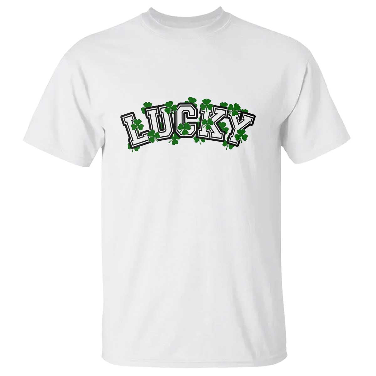 St Patricks Day Lucky Shamrock T Shirt Vintage Minimalist