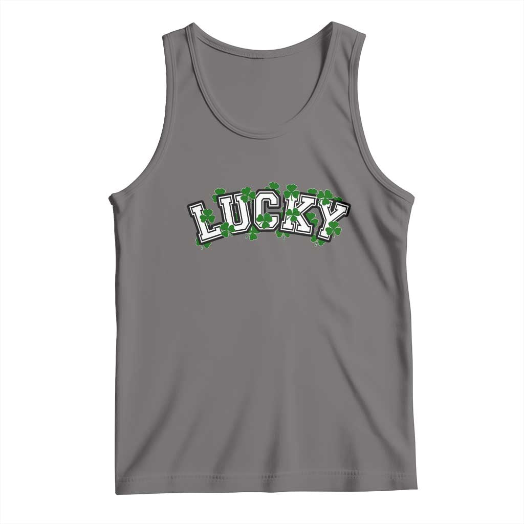 St Patricks Day Lucky Shamrock Tank Top Vintage Minimalist