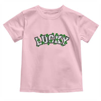 St Patricks Day Lucky Shamrock Toddler T Shirt Vintage Minimalist