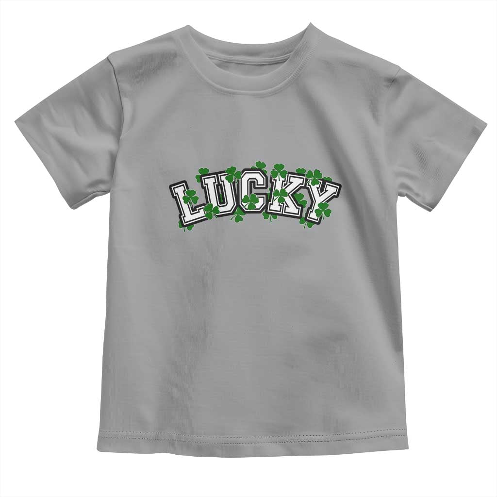 St Patricks Day Lucky Shamrock Toddler T Shirt Vintage Minimalist