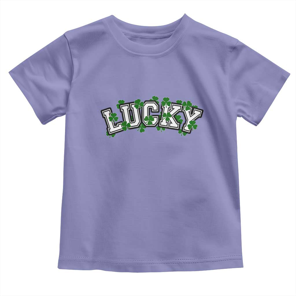 St Patricks Day Lucky Shamrock Toddler T Shirt Vintage Minimalist