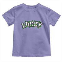 St Patricks Day Lucky Shamrock Toddler T Shirt Vintage Minimalist