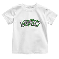 St Patricks Day Lucky Shamrock Toddler T Shirt Vintage Minimalist
