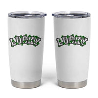 St Patricks Day Lucky Shamrock Tumbler Cup Vintage Minimalist