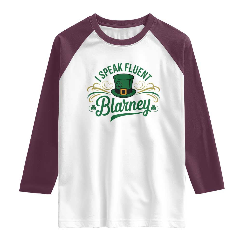 I Speak The Blarney Raglan Shirt Funny Irish St. Patrick’s Day