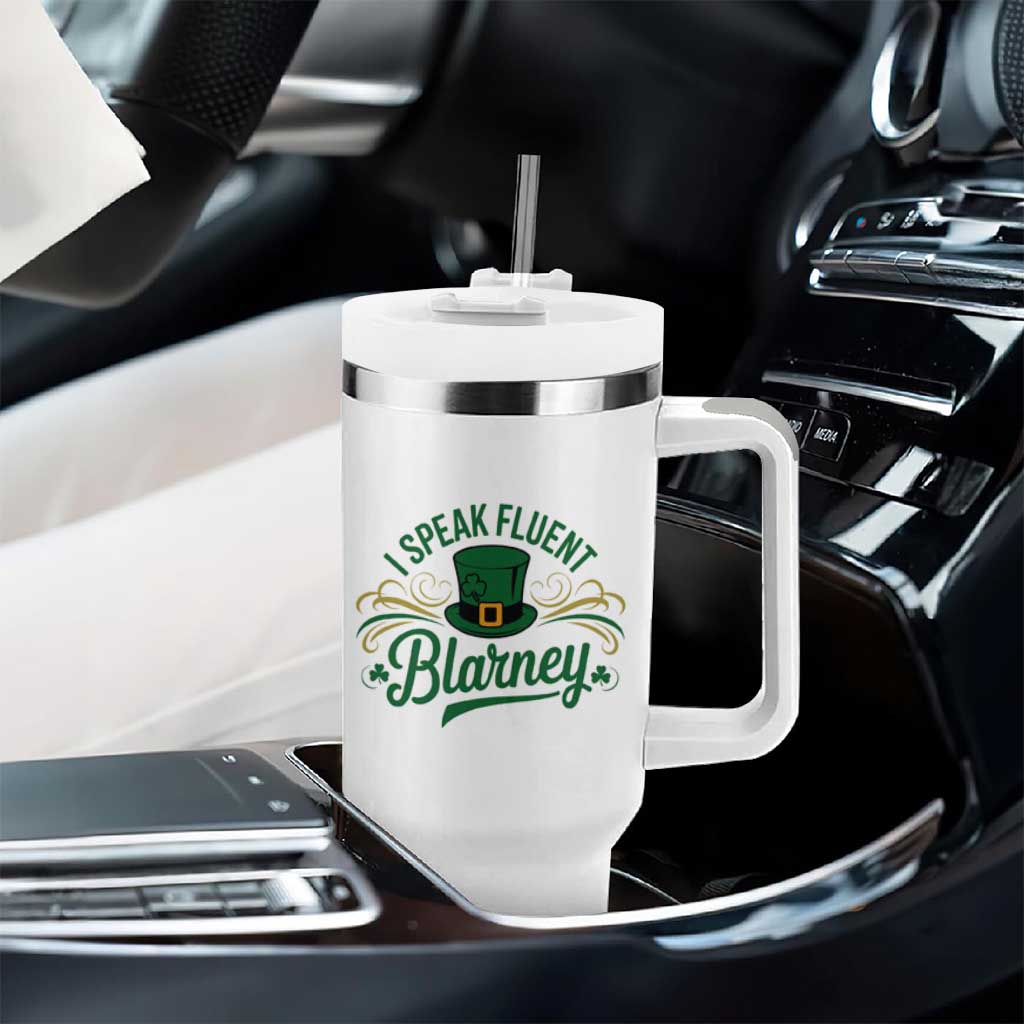 I Speak The Blarney Tumbler With Handle Funny Irish St. Patrick’s Day