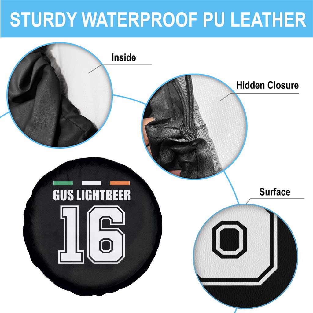 Funny Gus Lightbeer 16 Spare Tire Cover Ireland Irish Name St. Patricks Day Drinking Pub