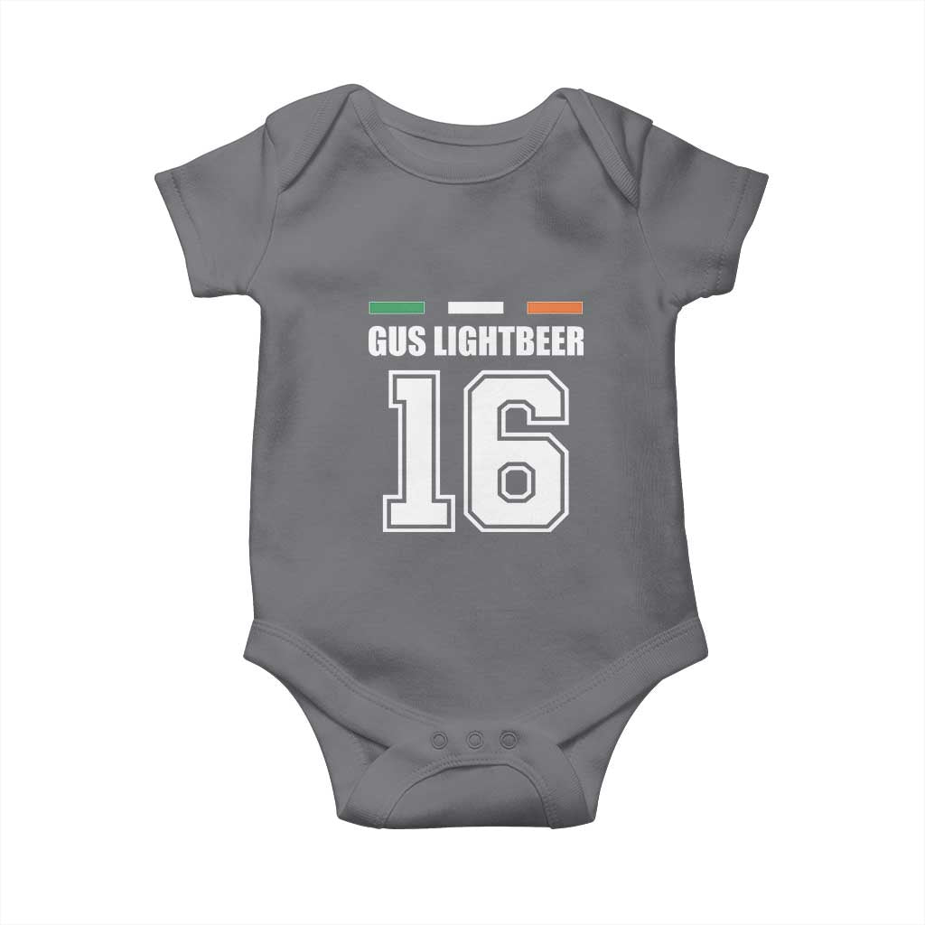 Funny Gus Lightbeer 16 Baby Onesie Ireland Irish Name St. Patricks Day Drinking Pub
