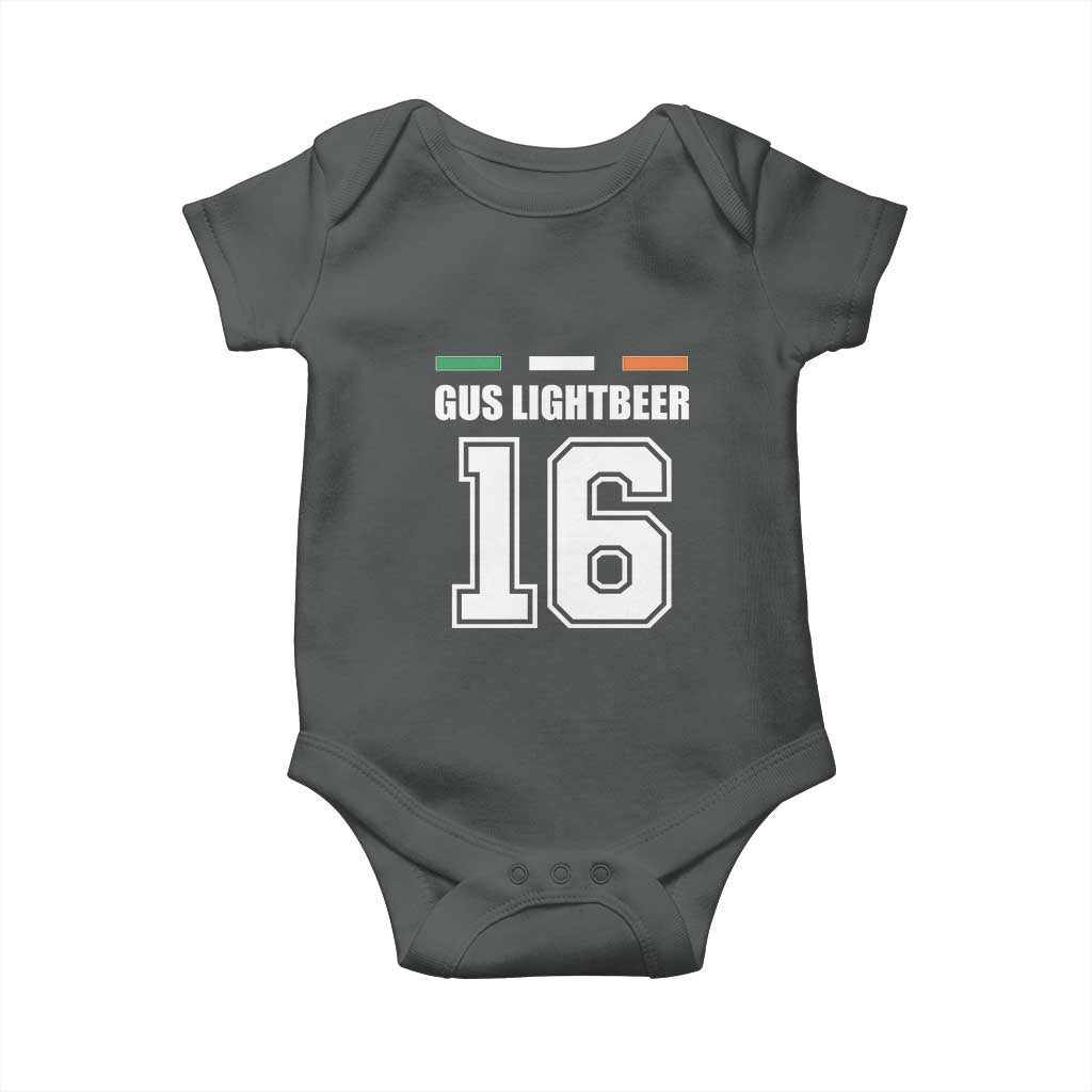 Funny Gus Lightbeer 16 Baby Onesie Ireland Irish Name St. Patricks Day Drinking Pub