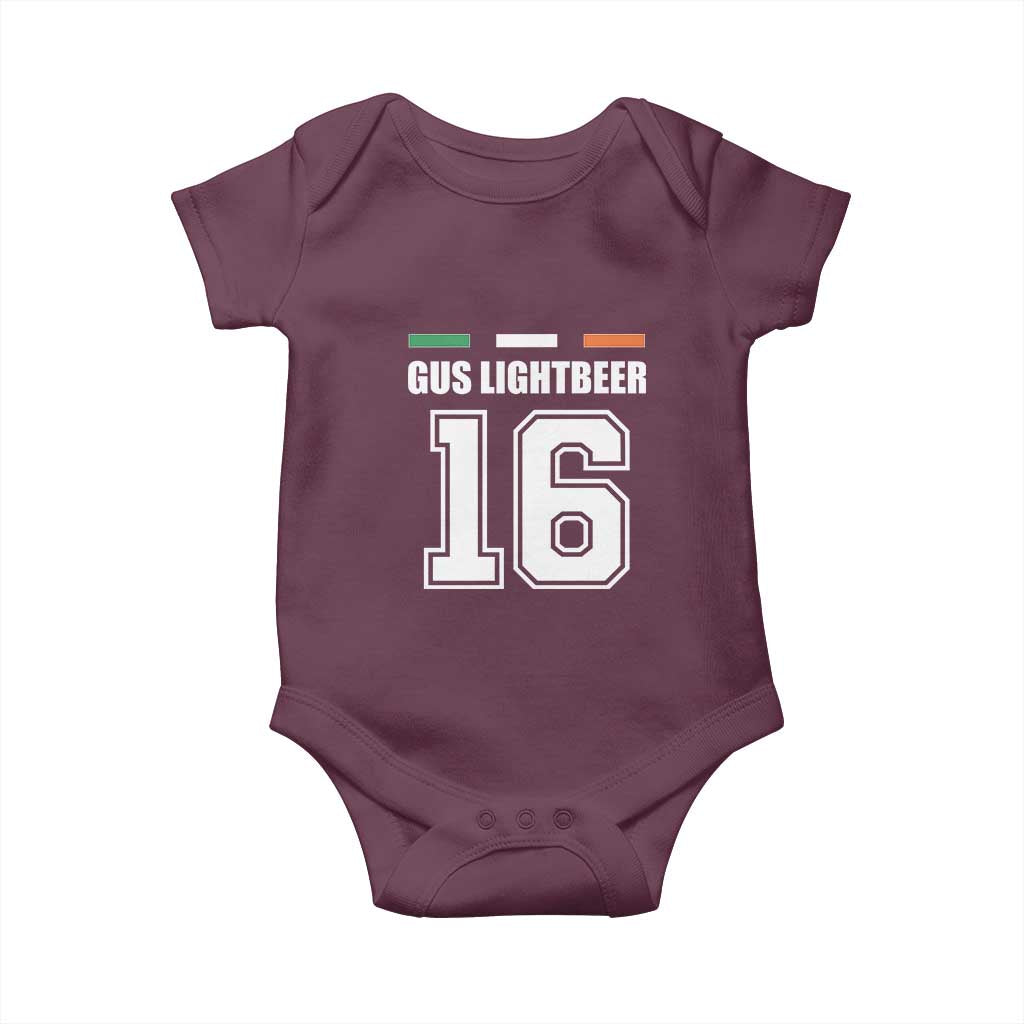 Funny Gus Lightbeer 16 Baby Onesie Ireland Irish Name St. Patricks Day Drinking Pub