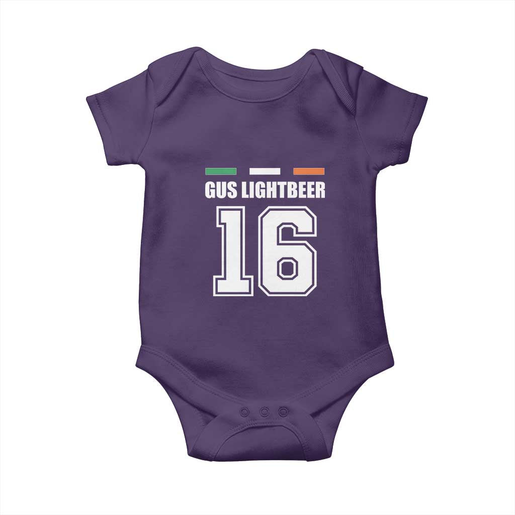 Funny Gus Lightbeer 16 Baby Onesie Ireland Irish Name St. Patricks Day Drinking Pub