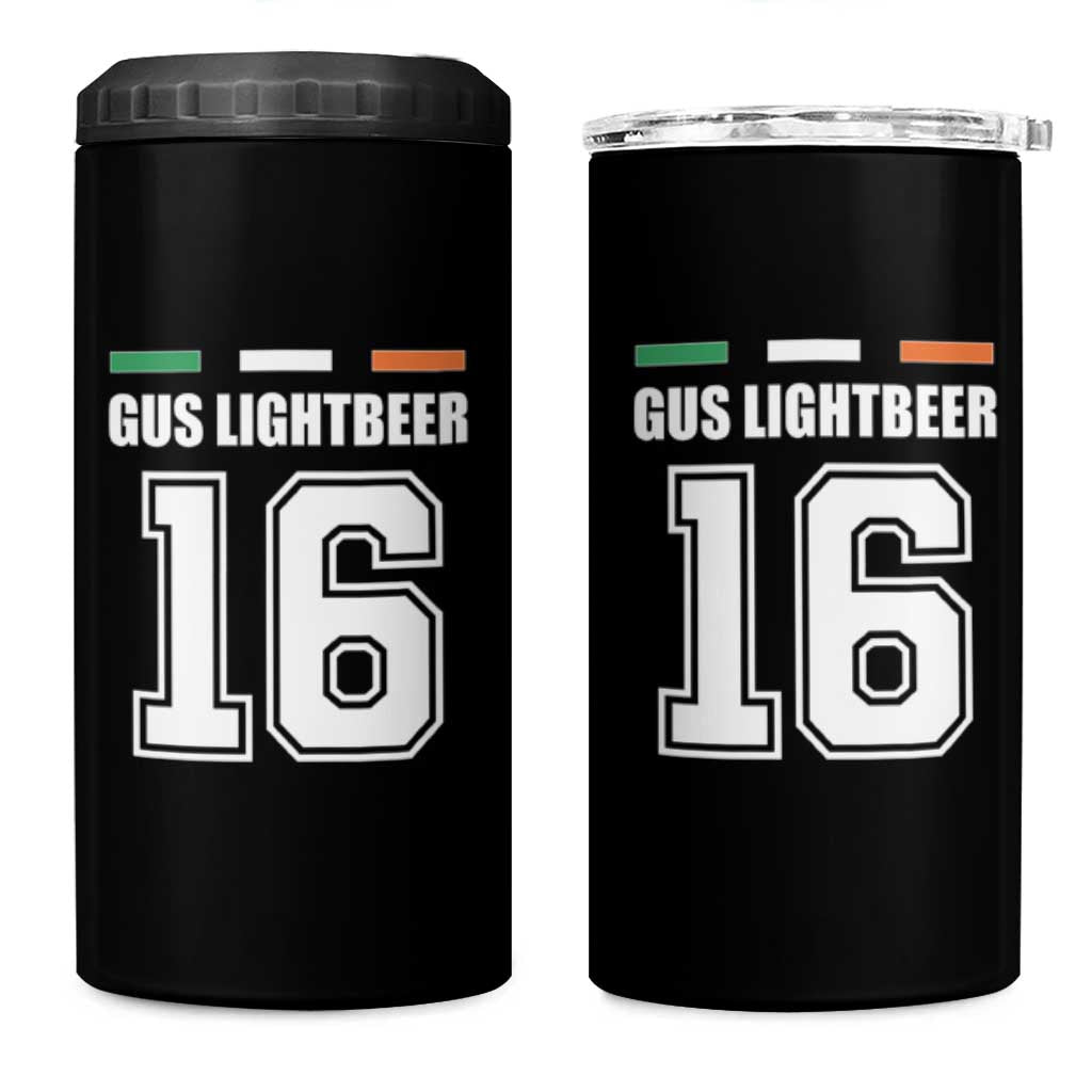 Funny Gus Lightbeer 16 4 in 1 Can Cooler Tumbler Ireland Irish Name St. Patricks Day Drinking Pub