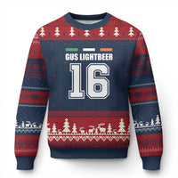 Funny Gus Lightbeer 16 Ugly Christmas Sweater Ireland Irish Name St. Patricks Day Drinking Pub - Wonder Print Shop
