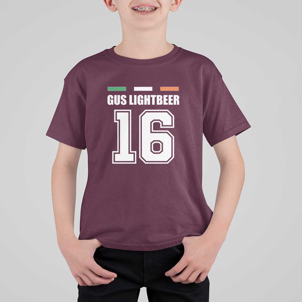 Funny Gus Lightbeer 16 T Shirt For Kid Ireland Irish Name St. Patricks Day Drinking Pub