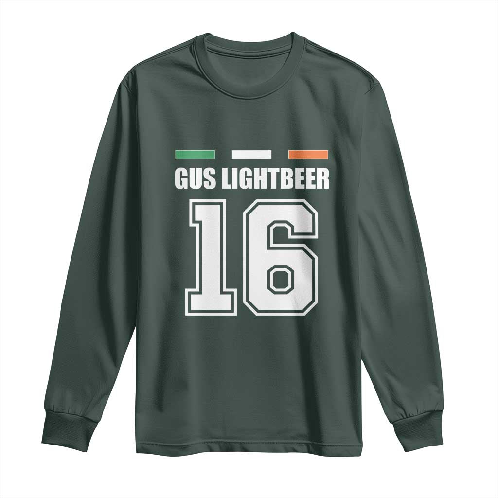 Funny Gus Lightbeer 16 Long Sleeve Shirt Ireland Irish Name St. Patricks Day Drinking Pub