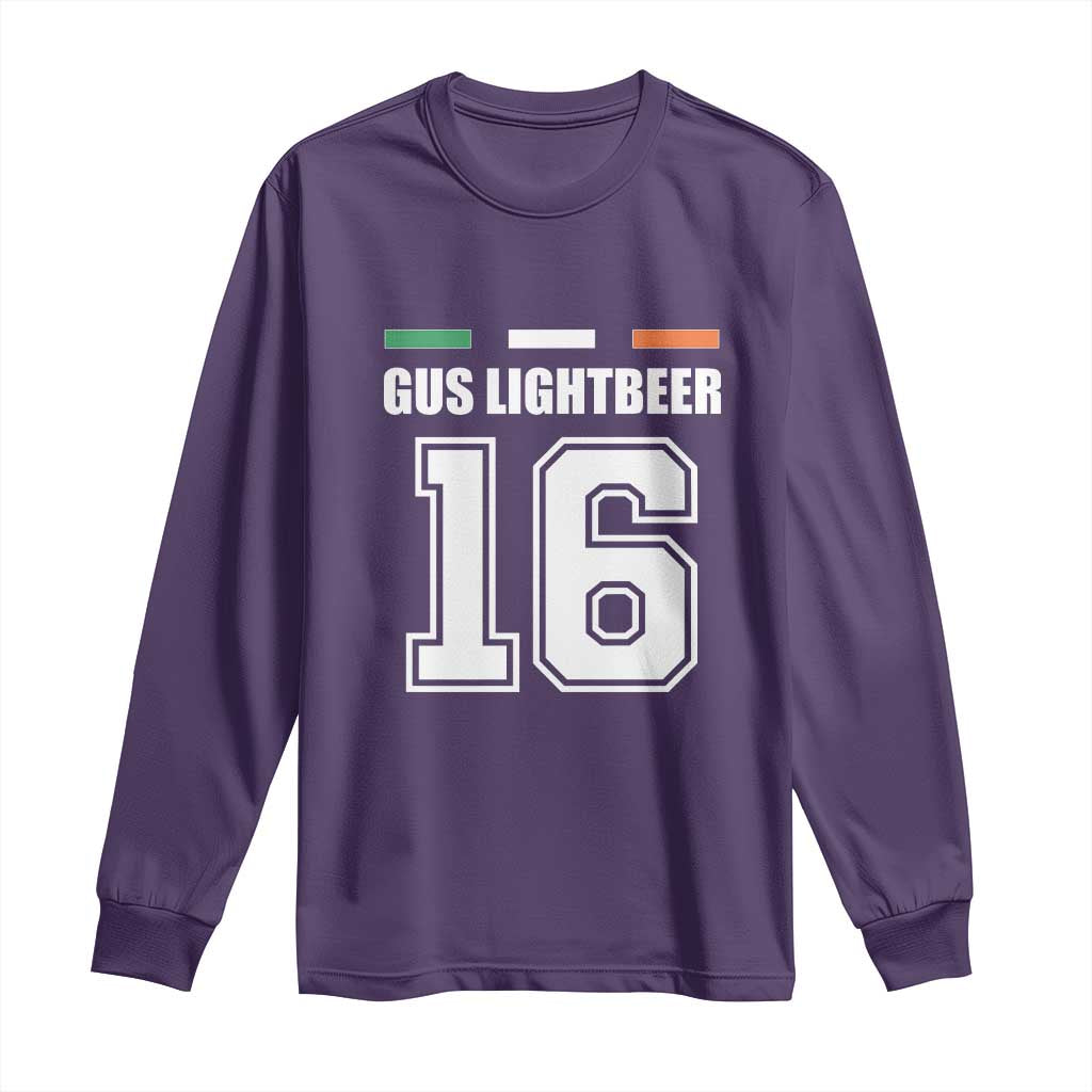 Funny Gus Lightbeer 16 Long Sleeve Shirt Ireland Irish Name St. Patricks Day Drinking Pub