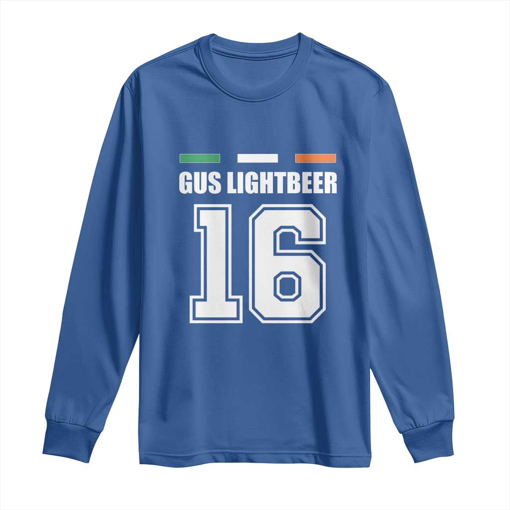 Funny Gus Lightbeer 16 Long Sleeve Shirt Ireland Irish Name St. Patricks Day Drinking Pub