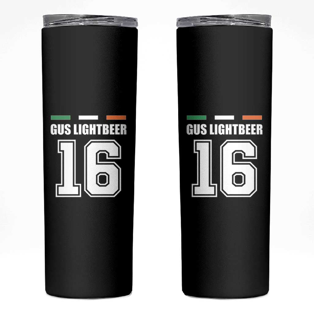 Funny Gus Lightbeer 16 Skinny Tumbler Ireland Irish Name St. Patricks Day Drinking Pub