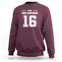 Funny Gus Lightbeer 16 Sweatshirt Ireland Irish Name St. Patricks Day Drinking Pub