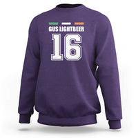 Funny Gus Lightbeer 16 Sweatshirt Ireland Irish Name St. Patricks Day Drinking Pub
