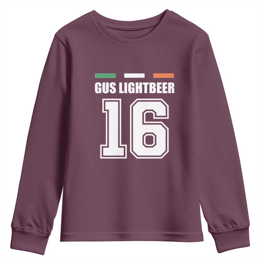 Funny Gus Lightbeer 16 Youth Sweatshirt Ireland Irish Name St. Patricks Day Drinking Pub