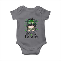 Lucky Sassy Lassie Messy Bun Baby Onesie Funny St Patricks Day