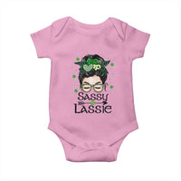 Lucky Sassy Lassie Messy Bun Baby Onesie Funny St Patricks Day