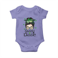 Lucky Sassy Lassie Messy Bun Baby Onesie Funny St Patricks Day