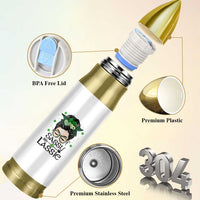 Lucky Sassy Lassie Messy Bun Bullet Tumbler Funny St Patricks Day