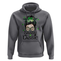 Lucky Sassy Lassie Messy Bun Hoodie Funny St Patricks Day