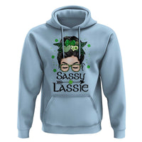 Lucky Sassy Lassie Messy Bun Hoodie Funny St Patricks Day