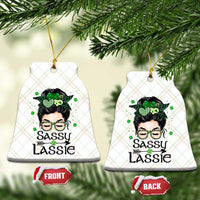 Lucky Sassy Lassie Messy Bun Ceramic Ornament Funny St Patricks Day - Wonder Print Shop