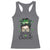 Lucky Sassy Lassie Messy Bun Racerback Tank Top Funny St Patricks Day