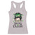 Lucky Sassy Lassie Messy Bun Racerback Tank Top Funny St Patricks Day
